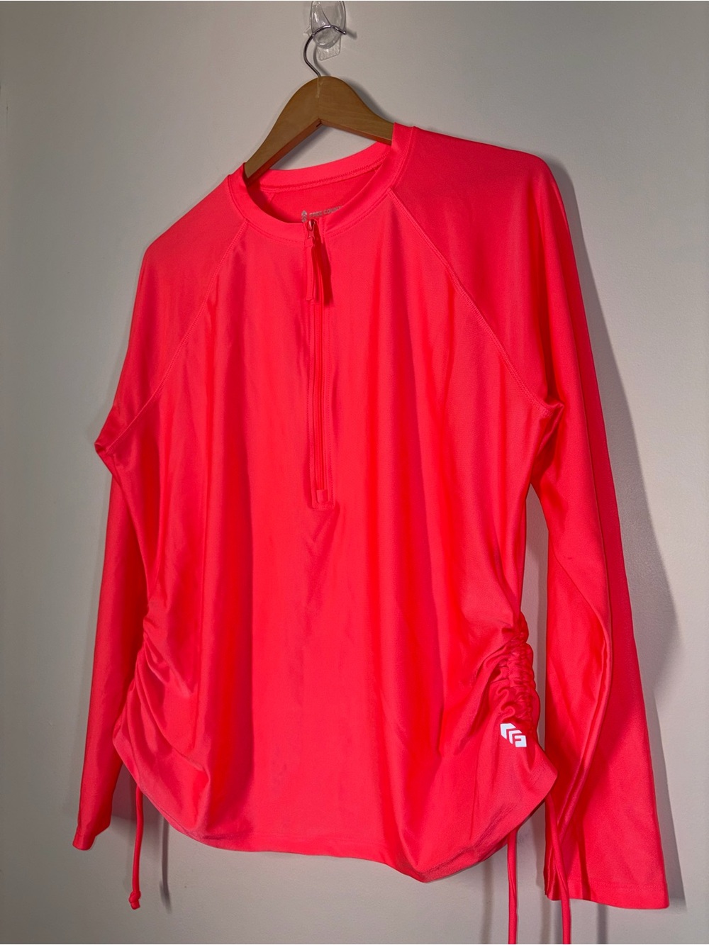 Free Country SunFree UPF 50+ Quarter Zip Sun Shirt Pink Outdoor Hike - Picture 3 of 5